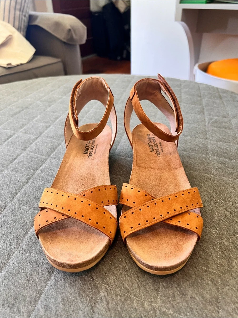 NAOT SZ 42 US 11 Wand Wedge Sandals Orig $170 Excellent Lightly Used Cond